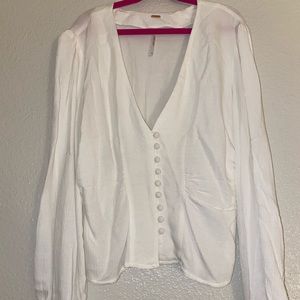 Free People Plunge Neck Top